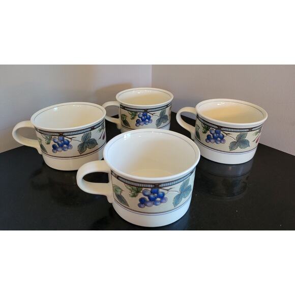 (Set of 4) Mikasa Intaglio GARDEN HARVEST Cups CAC29 Stoneware - Picture 4 of 15